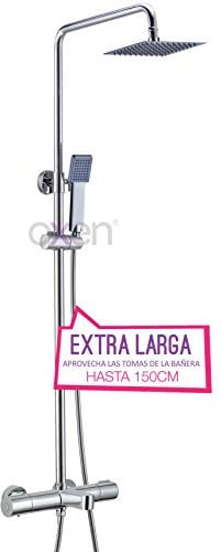 Columna de bañera extra larga Gasol con ducha cuadrada by Oxen