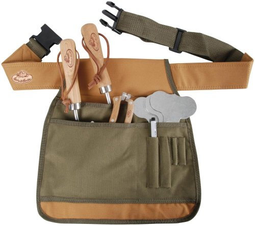 Esschert - GT04, Cintura porta attrezzi da giardino, 34 x 3,8 x 34 cm, colore: Verde