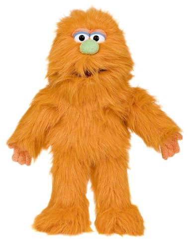 Monster Orange von Silly Puppets | 40 cm Handpuppe für Kinder | Mit Beweglichem Mund Und Armen | Abnehmbare Handwaschbare Kleidung