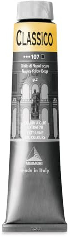Mimeri Oil Paint, Classico Naples Yellow Deep 107 324107, 6.8 fl oz (200 ml)