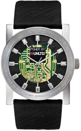 Marc Ecko Men's The Techno Dream Watch E10041G1 with Black Dial and Black Leather Strap