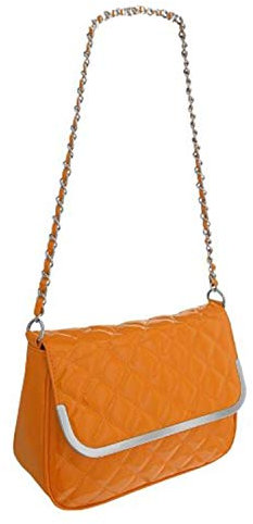 EyeCatchBags - Juliet Damen Schultertasche Umhängetasche aus Lack Kunstleder Orange
