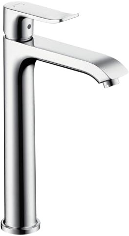 hansgrohe Wasserhahn Metris (Armatur mit Auslauf Höhe 200mm und Zugstangen-Ablaufgarnitur) Chrom