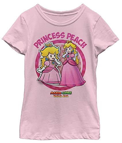 Nintendo Girl's Princesses T-Shirt, Pink, Large