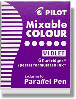 Pilot Refills for Pens Pen Refill Set of 6 Cartridges for Parallel Pen 6pièce (S) (Purple)