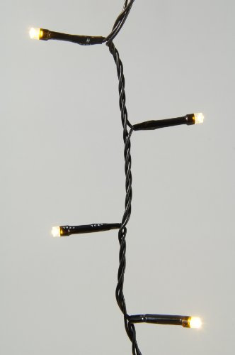 Kaemingk LED Durawise Kette Multifunktion, aussen, Batteriebetrieben, 48 kaltweiße LED, schwarzes Kabel, 3.5 m, 6-Stunden Timer 497120