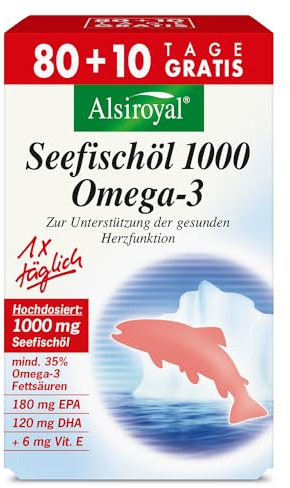 Alsiroyal Seefischöl 1.000 Omega-3, 90 Kapseln