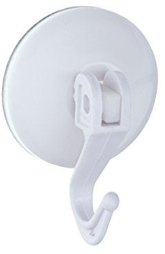 WENKO Hebelsaughaken Weiß groß 2er Set - 2er Set, groß, für Bad und Haushalt, Kunststoff, 4.7 x 6.3 x 2.8 cm, Weiß