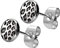 FILANGO 1 Paar Chirurgenstahl Ohrstecker Schmuck LEOPARD weiß