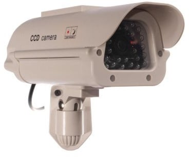 Maclean SOL1500 Kamera Dummy LED Überwachungskamera Attrappe Alarmanlage CCTV Camera SOLAR Panel
