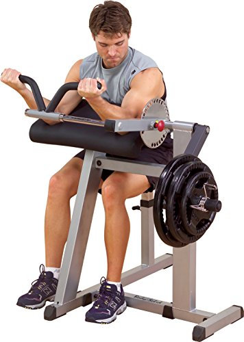 Body-Solid GCBT-380 Bizepsmaschine Trizepsmaschine mit Gewichten, 30mm (Hantelscheiben Gummi)