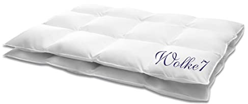 HANSKRUCHEN® Wolke 7 Bettdecke 155x200 cm - Medium - Made in Germany Kassettendecke aus 100% Baumwolle - Allergiker geeignet