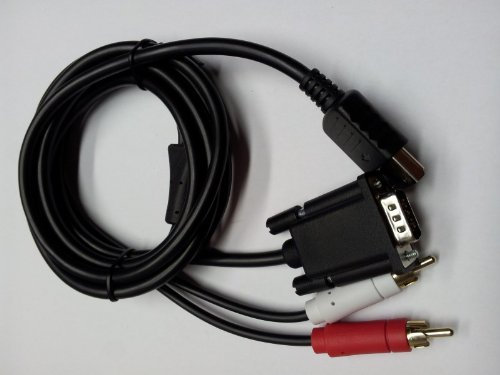Cable VGA - HD cable del monitor con RCA de sonido compatible con Sega Dreamcast PAL/NTSC