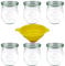 Viva Haushaltswaren - 6 x kleines Weckglas/Einmachglas 220 ml mit Deckel in in Tulpenform, leeres Rundrandglas zum Einkochen - als Vorspeisenglas, Dessertglas (inkl. Trichter)