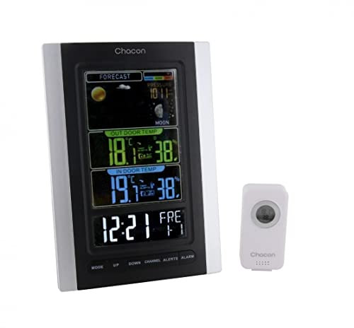 CHACON Wetterstation mit Barometer und Außen-Funksensor.