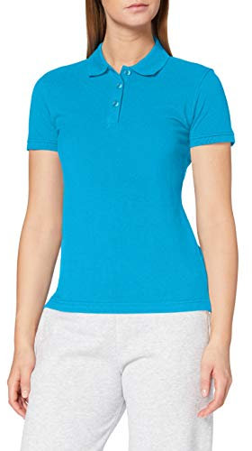 CliQue Damen Regular Fit Poloshirt,Blau (Türkis), 40 EU (Herstellergröße:Large)