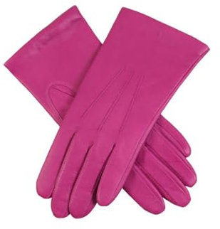 Dents Women's Classic Leather Gloves HOT PINK 7.5