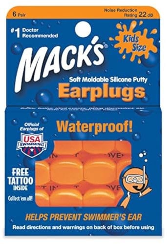Mack's Kids Size Soft Moldable Silicone Ear Plugs 6 pr(Pack of 2)