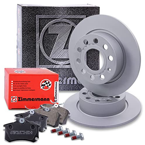 ZIMMERMANN Bremsenset Hinterachse inkl. Bremsscheiben Ø 253 mm Voll + Bremsbeläge hinten