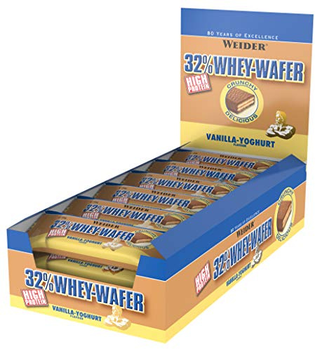 Weider Whey Wafer Bar Vanilla Yoghurt 24x35g, 1er Pack (1 x 840 g)