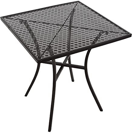 710 x 700 x 700 mm großer, gemusterter Bistro-Tisch aus Stahl von Bolero