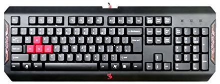 BLOODY GAMING Q100 SILICON KEYS SPILL PROOF MEMBRANE WIRED GAMING KEYBOARD