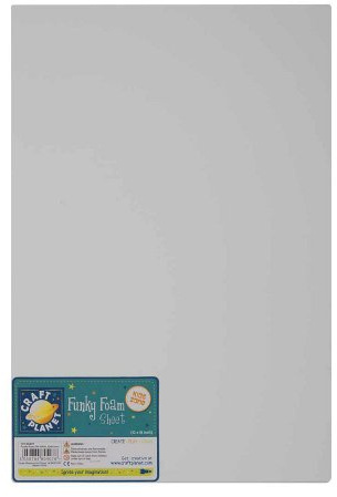 Craft Planet 12x18 inch Funky Foam - White