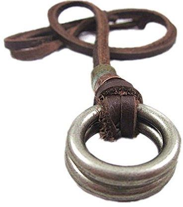 Original Tribe Brown Leather und Legierungs-Anhänger Adiustable Halskette Herren Halskette Unisex Halskette Coole Halskette Pl233