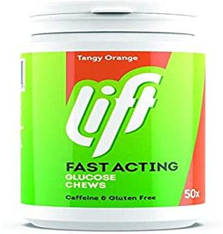 LIFT Gluco tabs - 50 Glucose Tablets (orange) 200g