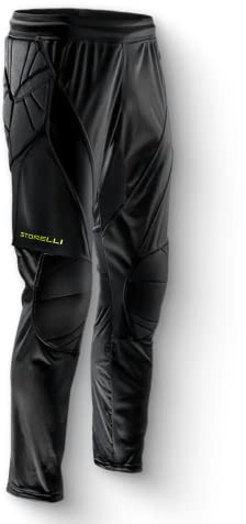 Storelli ExoShield Goalkeeper Pants, High-Impact Protection, Sweat-Wicking, Breathable Athletic Full Length Pants for Soccer & Heavy-Duty Sports, Black, Youth Large