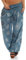 Malito – Haremshose Damen mit Print – Pumphose aus Baumwolle – Leichte Stoffhose – Sommerhose für warme Tage – Dünne Aladinhose für Frauen 3481 (Jeansblau)
