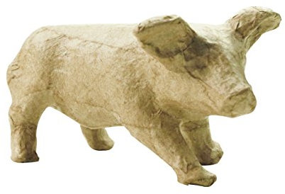 Décopatch AP614O Träger XS aus Pappmaché, mini Schwein, 10,5 x 7 x 5,5 cm, zum Verzieren