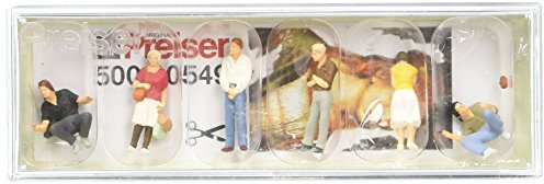 Preiser 1/87 th – pr10549 – Modelleisenbahnen – Maler-Straße mit Zuschauer