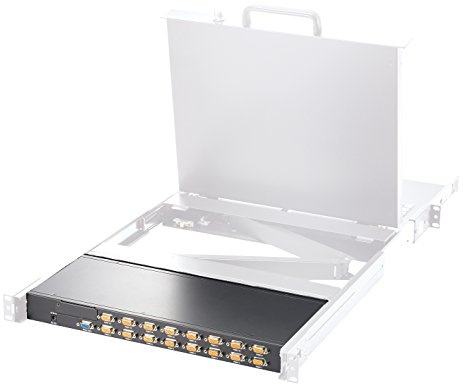 ROLINE 14013225 KVM Umschalter VGA, 1 User 16 PCs (PS/2 und USB) 48,26 cm (19 Zoll) schwarz