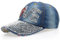 Jeans Basecap Love mit Glitzer-Nieten Baseball Cap Mütze Kappe Hip Hop Snapback Hut