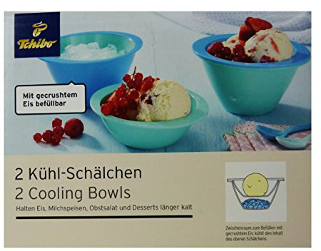TCM Tchibo 2 x Kühl Schälchen Eis Schale mit Kühlfunktion