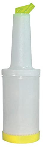 Olympia Saftflasche „Pour and Store“ C175, Aufbewahrungsflaschen für Cocktails, Saft, Behälter, farbkodiert für Getränke, Gelb