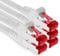 1aTTack.de - 5x 3 Meter CAT6 Patchkabel S/FTP PIMF Schirmung CAT.6 RJ45 Netzwerkkabel Ethernetkabel DSL LAN Router Switch Modem Patchfeld - weiß - 5 Stück