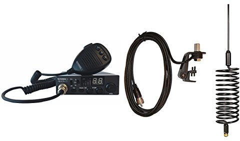 CB Radio Kit - Moonraker Minor II Plus (80 Channel, 12v/24v) + Tornado Stinger Antenna (colour options)+ Gutter Mount (Black)
