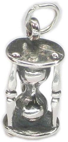 Ciondolo in argento sterling Timer clessidra .925 x 1 ciondoli Egg Timer