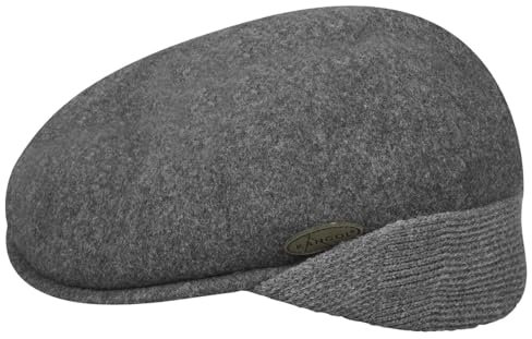 Kangol Unisex Wool 504 Earlap Baskenmütze, Grau (Dark Flannel), 62