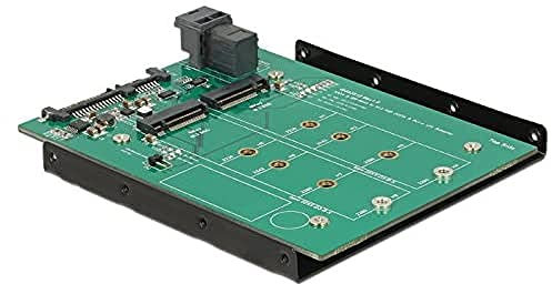 Delock 3.5″ Konverter SATA 22 Pin / SFF-8643 NVMe > 1 x M.2 Key M + 1 x M.2 Key B