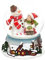 Schneekugel, Schneemann mit rotem Schal und Kind, Maße H/B/Ø Kugel: ca. 8,8 x 7 cm/Ø 6,5 cm.