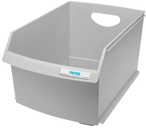 HAN Papierkorb LOGO DRIVE, ideal zur Mülltrennung, formschön und durchdacht, beschriftbar, 25 Liter, 1849-11,lichtgrau