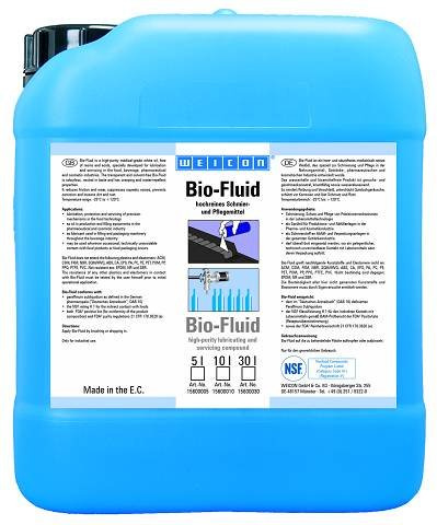 WEICON Bio-Fluid 5 L Weißöl gegen Reibung Schmieröl wasserhell zur Schmierung