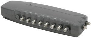 D9B- 8 WAY TV DISTRIBUTION F SOCKET AMPLIFIER WITH DC PASS WITH 2 INPUT & 8 OUTPUT