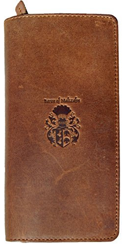 Baron of MALTZAHN - Langbörse - Portmonee - Geldbörse BEISHEIM aus Leder in braun