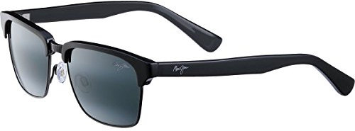Maui Jim KAWIKA gry kawika black gloss pe Sunglasses Unisex Standard, Standard, Unica