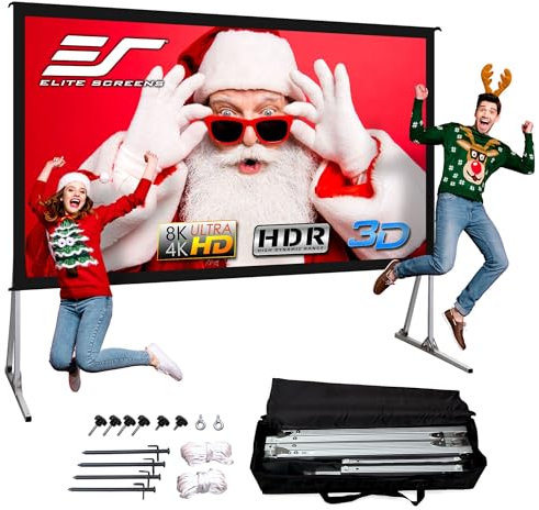 Elite Screens OMS100H2 Yardmaster 2 Gartenleinwand Cine Weiß