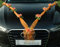 Organza M Auto Schmuck Braut Paar Rose Deko Dekoration Autoschmuck Hochzeit Car Auto Wedding Deko (Orange/Orange)